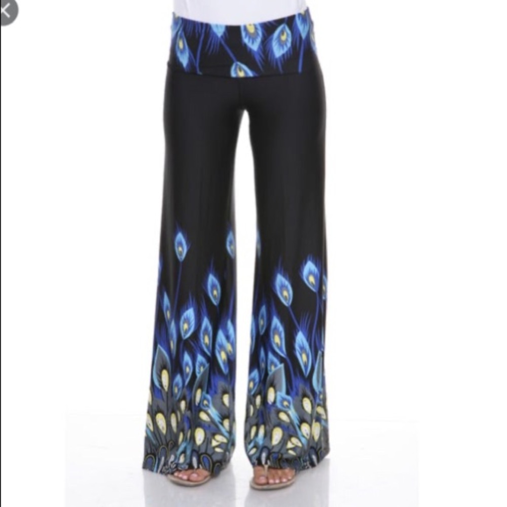 Peacock palazzo pants